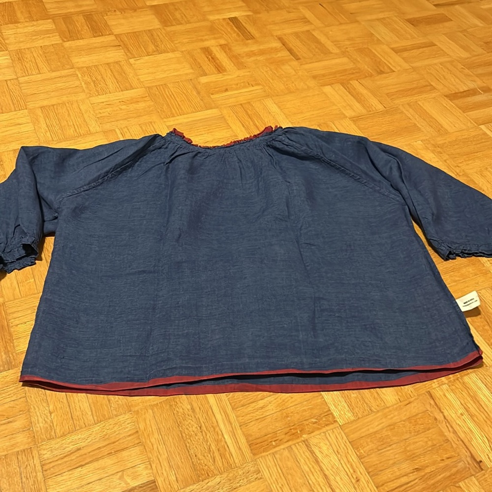 Runaway  Bicycle Navy Blue Top with Red Trim - Picture 10 of 16